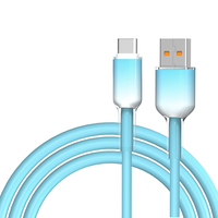 Kabel USB C ke USB C Pengisian Cepat 60W PD, Kabel Tipe-C Silikon Cair, Transfer Data 480Mbps, Kompatibel dengan Perangkat USB-C