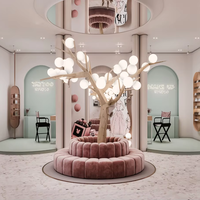 Mesa de Trabajo Personalizable de Acero Inoxidable para Salón de Belleza, Cómoda y Elegante con Iluminación LED, Diseño Interior, Exhibidor de Productos de Belleza