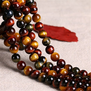 8mm naturel rond 3 couleurs perles d'oeil de tigre naturel <span class=keywords><strong>pierre</strong></span> fournisseurs - Product Image 5