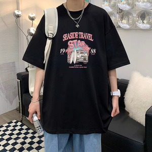 T-shirt à manches courtes 100 % coton pur, 200 fils, neutre, avec motif imprimé, idéal pour l'été – Nouvelle collection 2026, vente chaude - Product Image 6