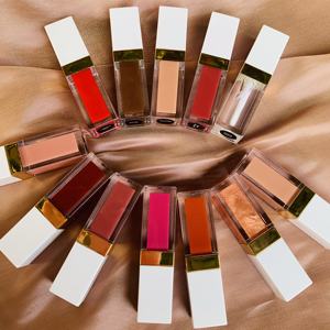 Pintalabios con brillo, maquillaje líquido, resistente al agua, metálico, brillo de labios, juego de pintalabios de larga duración - Product Image 5