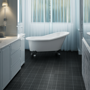 Azulejos de cubierta de enclavamiento negro DB de 12x12 pulgadas, impermeables para exteriores, antideslizantes para todo tipo de clima, para baño, ducha, porche, terraza Premium - Product Image 3