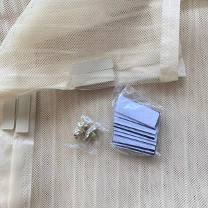 Zanzariera Magnetica su Misura 210*90 cm 210*100 cm, Beige Nero Bianco, <span class=keywords><strong>Tenda</strong></span> in Bambù/Poliestere per Prevenzione Zanzare e Polvere - Product Image 4