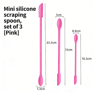Spatule double-embout en silicone mini en gros pour cosmétiques, spatule de précision pour la dernière goutte, grattoir pour flacon de maquillage, cuillère pour pot de cuisine, OEM - Product Image 3