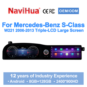 เครื่องเล่นมัลติมีเดียในรถยนต์ระบบแอนดรอยด์ Navihua ดีไซน์ใหม่ จอคู่ จอ LCD สามจอ รองรับ Carplay สำหรับรถยนต์เมอร์เซเดส-เบนซ์ เอสคลาส W221 - Product Image 1