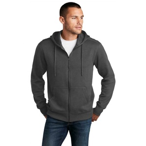 Sweat à capuche zippé respirant et écologique pour hommes, fabricant OEM, logo personnalisé, couleur unie, vêtements d'hiver pour hommes, sweats à capuche zippés tendance - Product Image 4