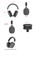 Casque sans fil supra-auriculaire à réduction de bruit, haut-parleurs 40 mm, autonomie de 48 heures, batterie 400 mAh, portée de 10 m