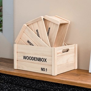 Caja de Almacenamiento de Madera de 12L, Apilable, Rectangular, para Frutas, Vino, Exhibición y Organización - Product Image 1