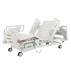 Letto Ospedaliero Manuale ed Elettrico Antiscivolo in Acciaio Inox - Attrezzatura Ospedaliera per Terapia Intensiva a Cinque Funzioni con Sistema di Backup a Batteria - Product Image 2