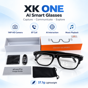 Gafas Inteligentes XK One Pro con IA, Cámara de 1MP, BT 5.4, Asistente de Voz, Traducción, Reconocimiento de Objetos, 260mAh, 37.5g, CE, ROHS, ID, PPE, OEM - Product Image 1