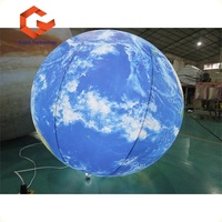 30cm 40cm 50cm 60cm 80cm 100cm globo inflable Planeta Tierra Luna sol Marte LED iluminación globo para decoraciones