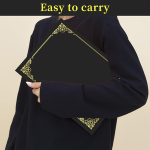 ปกประกาศนียบัตรสีดำ ปกประกาศนียบัตรเคลือบฟอยล์สีทอง ขนาด 8.5 นิ้ว <span class=keywords><strong>x</strong></span> 11 นิ้ว สำหรับเอกสารกระดาษและประกาศนียบัตร - Product Image 5