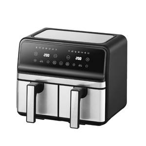 <span class=keywords><strong>Friteuse</strong></span> à air Yc grande capacité 8L à <span class=keywords><strong>double</strong></span> <span class=keywords><strong>cuve</strong></span> en acier inoxydable, multifonctionnelle, à <span class=keywords><strong>double</strong></span> compartiment, électrique, pour usage domestique - Product Image 2