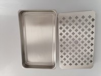 Plateau anti-goutte en acier inoxydable en forme de U pour bar