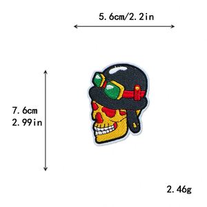 Iron on Embroidered Leopard Smile <b>Face</b> Headphone Skateboard Adhesive Bandage LOL Skull Eagle Patches for Clothes Bag Decoration - Product Image 2