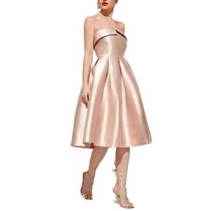 เดรสมิดิเปิดไหล่สำหรับผู้ห<span class=keywords><strong>ญ</strong></span>ิงเดรสเพื่อนเ<span class=keywords><strong>จ</strong></span>้าสาวพับ<span class=keywords><strong>จ</strong></span>ีบผ้าซาตินงานตามสั่งแฟชั่นฤดูร้อน - Product Image 3