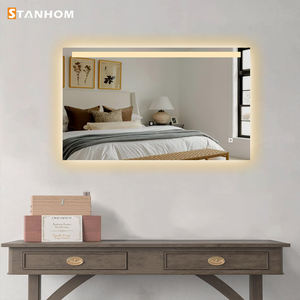 STANHOM Tow Way Wall Hanging Anti Fog Shave Baño Smart Silver Mirror Glass con luz LED - Product Image 1