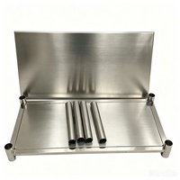 Table basse double couche en acier inoxydable détachable pour la maison, le bureau, l'hôtel, le restaurant – Table d'appoint, table d'angle