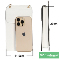 Lettre personnalisée logo pendentif téléphone sac à main pochette en cuir bandoulière poche femme hommes fronde téléphone portable sac