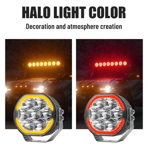 Auxiliary Universal White Amber Work Lamp 12v 4x4 Car Linkable Spot 5 Inch Fog Driving off Road Led <b>Light</b> <b>bar</b> - Product Image 3