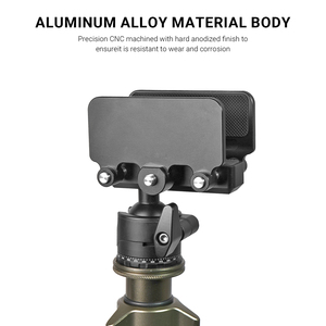 משענת חצובה מאלומיניום עם מתאם Arca-Swiss - ראש הרכבה לאקדח/רובה, חורי בורג 1/4 אינץ' ו-3/8 אינץ' - Product Image 3