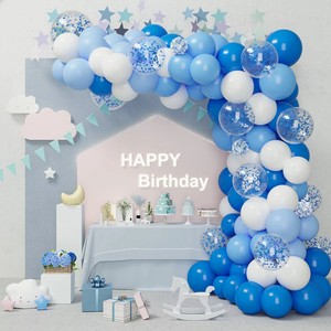 Ballon de décoration pour mariage, anniversaire, Noël, Saint-Valentin, jouet, 1er anniversaire, fête, enfants, baby shower, garçon, bleu, arche en latex - Product Image 1