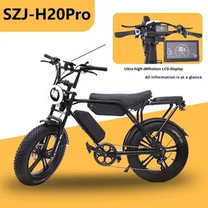 Bicicleta de Montaña Vintage de 20 Pulgadas Directo de Fábrica con Neumáticos Anchos, Batería de Litio de 48V y Neumáticos Traseros Anchos de 1000W que Proporcionan Excelente Rendimiento - Product Image 6