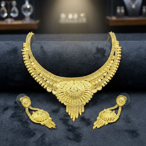 Colliers en gros plaqués or 14K 18K 24K, design floral, bijoux en laiton rempli d'or, ensemble de colliers courts - Product Image 1
