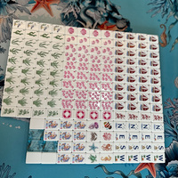 Tuiles de Mahjong américaines modernes, 160 pièces, en acrylique stratifié, collection bleu océan, pour collectionneurs, adultes, clubs et jeux à domicile