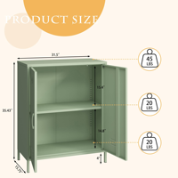 Armoire de rangement métallique extensible moderne, armoire à 2 portes, buffet, console pour la maison, le bureau ou l'hôtel
