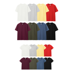 T-shirt unisexe en coton élastique 220g à col rond, nouvelle collection printemps-été 26, streetwear tendance, couleur unie, manches courtes - Product Image 5