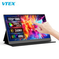 Vtex-Écran tactile IPS de 15.6 pouces, écran portable LCD LED, haute luminosité, PC de réunion de bureau et de jeu