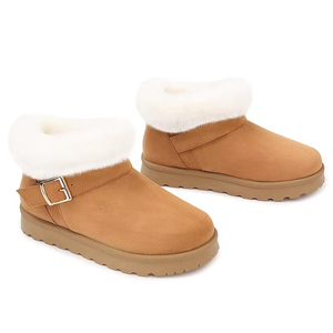 YL-25400 Vente en gros <span class=keywords><strong>de</strong></span> <span class=keywords><strong>bottes</strong></span> d'hiver pour femmes en fausse fourrure marron tendance, antidérapantes, chaudes et confortables, <span class=keywords><strong>bottes</strong></span> <span class=keywords><strong>de</strong></span> <span class=keywords><strong>neige</strong></span> pour femmes - Product Image 2