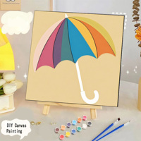 Vente directe d'usine, décoration murale en tissu peinte à la main, kit de peinture par numéros DIY - imperméable et écologique