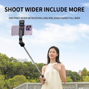 Trípode Extensible de 1.7M con Luz LED de Relleno, Control Remoto Inalámbrico y Soporte <span class=keywords><strong>para</strong></span> Teléfono <span class=keywords><strong>para</strong></span> Transmisiones en Vivo y Vlogs - Product Image 4