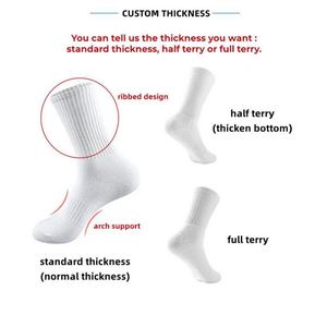 Chaussettes de sport promotionnelles de qualité supérieure, personnalisées, unisexes, avec impression sérigraphique, logo de votre marque - Product Image 4