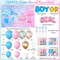 Kit d'arche de ballons révélation du sexe Ourson Rose Bleu Beige Confettis Latex Boîte transparente Décoration de fête pour Baby Shower Garçon ou Fille