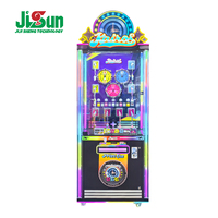 Machine de rédemption de prix à monnayeur avec cadran de montre, lumières LED arc-en-ciel et jeu de pêche aux pendentifs pour cinéma
