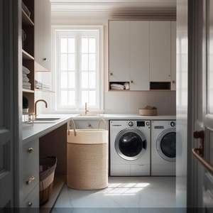 Cestino portabiancheria pieghevole in tessuto di cotone, - Product Image 4