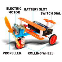Kit scientifique DIY d'avion électrique à propulsion électrique pour étudiants, jouet éducatif STEM, modèle à construire