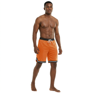 Shorts de sport décontractés pour hommes, respirants, écologiques, en maille personnalisée, pour le basketball et la course à pied, séchage rapide, polyester/nylon, vente en gros - Product Image 2