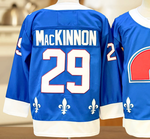 Maillot de hockey des Avalanche d'Colorado # 8 Makar # 88 Necas # 21 Forsberg # 29 MacKinnon # Collection de 19 uniformes cousus pour hommes Sakic - Product Image 4