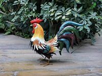 Lampe solaire Deko, applique murale, éclairage solaire fait main, Style attrayant, grande tête, coq de jardin en paon, à bas prix