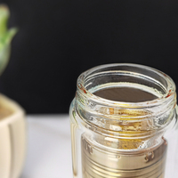 Bouteille en verre à Double paroi de 16oz, avec infuseur à thé, pour le thé et l'eau, de haute qualité