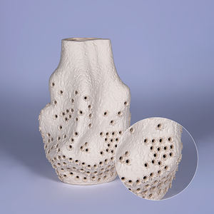 Lámpara de Mesa Moderna y Sencilla de Cerámica Porosa con Diseño de Lunares Blancos, Ecológica, para Sala de Estar - Product Image 5