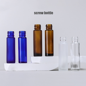 Оптовая продажа, Металлический Стальной роликовый шар, трубка для эфирного масла 10 мл, матовый, прозрачный, синий, янтарный, коричневый, пустой стеклянный флакон для духов - Product Image 6