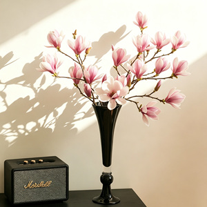 <span class=keywords><strong>Vase</strong></span> en verre noir de style moderne du milieu du siècle, ornement artistique haut de gamme, pot de fleurs hydroponique créatif pour la décoration de la maison et du salon - Product Image 3