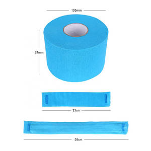 Bandes de cou jetables imperméables pour salon de coiffure, barbier, coupe de cheveux, coloration, 5 rouleaux/paquet, papier de cou élastique professionnel - Product Image 6