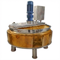 Edelstahl Anpassbarer Kapazitäts-Dreiflügel-Scheibenmischer-Tank mit Induktionsmotor für Kosmetik, Chemikalien, Flüssigkeiten und Pasten – Heiztank