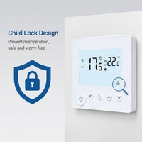 Termostato inteligente WiFi con pantalla táctil, controlador de temperatura programable para calefacción por suelo radiante, unidad de ventilador y aire acondicionado